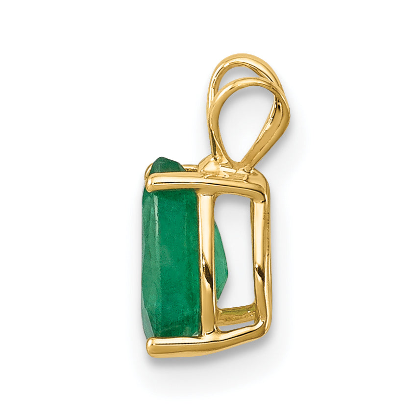 14K Emerald pendant Secondary image
