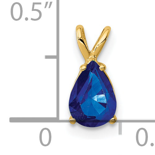 14K Sapphire pendant