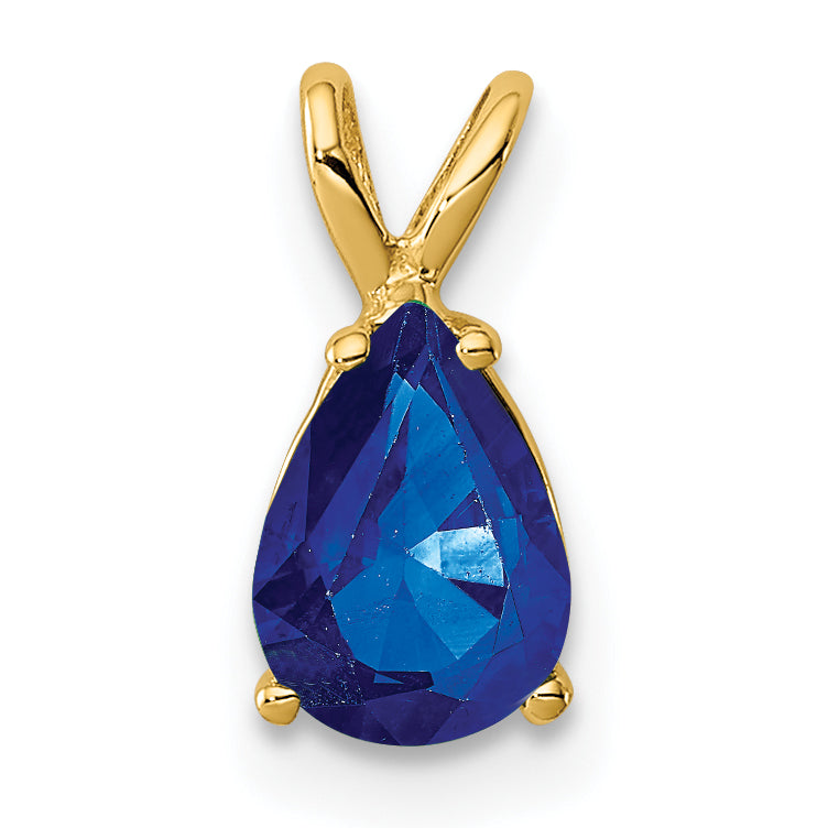 14k Sapphire pendant Main image