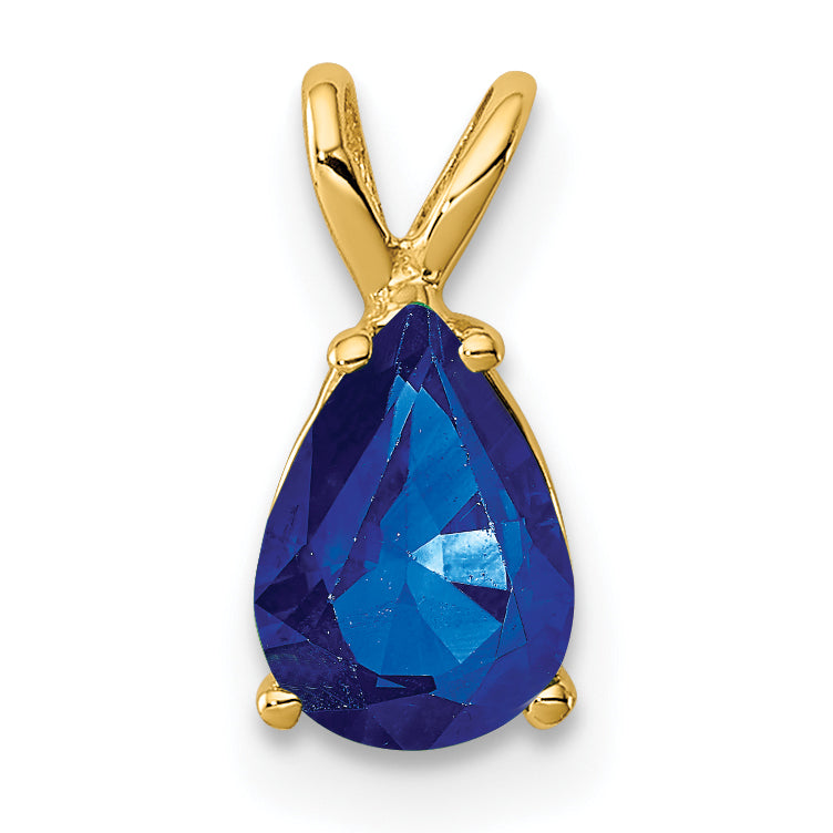 14k Sapphire pendant