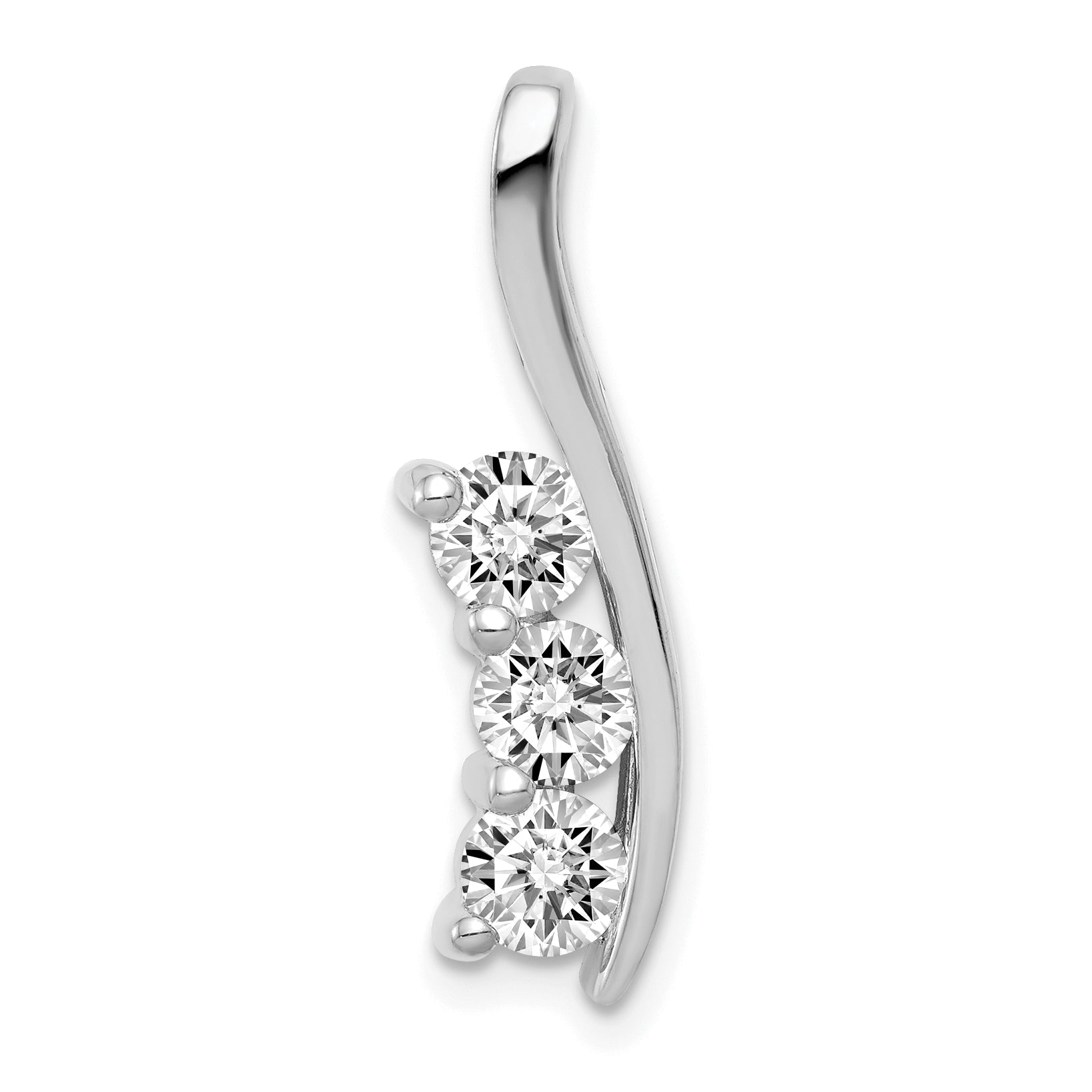 14K White Gold A Diamond pendant Main image