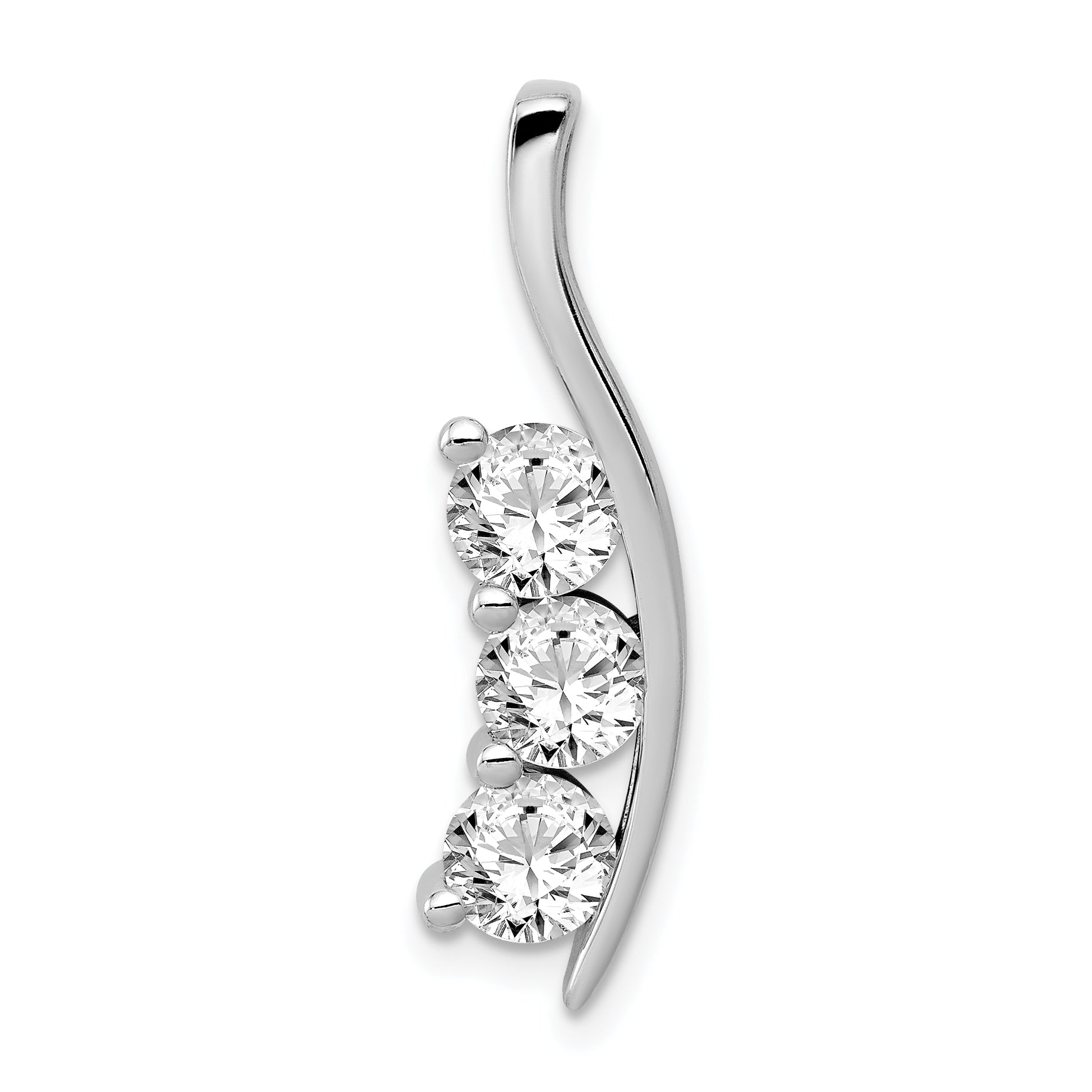 14K White Gold A Diamond pendant