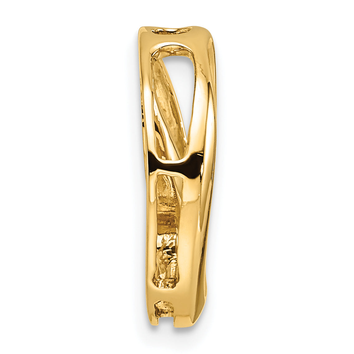 14k 3.2mm Three Stone Circles Chain Slide Mounting (No Stone Included) Secondary image