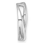 14k White Gold 3.2mm Three Stone Circles Chain Slide Mounting (No Stone Included)