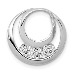 14K White Gold A Diamond pendant