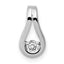 14K White Gold A Diamond pendant