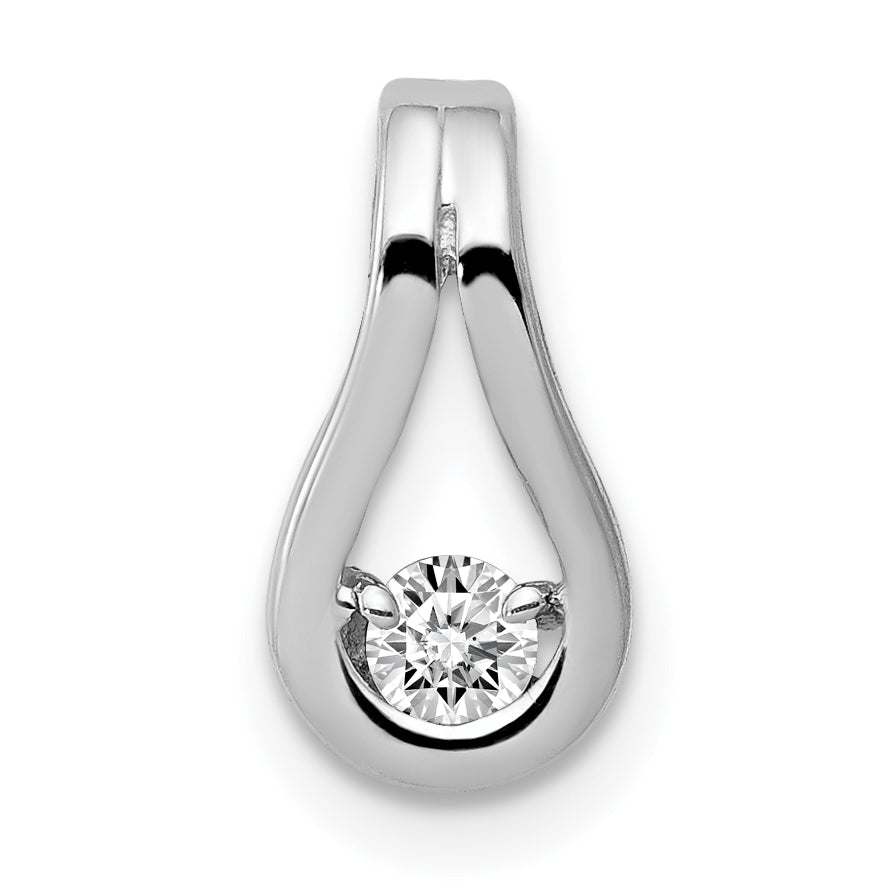 14K White Gold A Diamond pendant