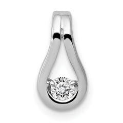 14K White Gold A Diamond pendant