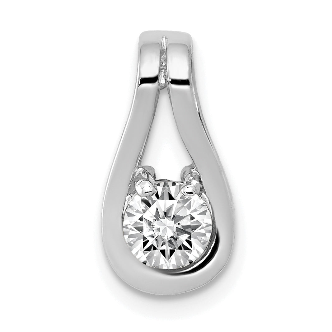 14K White Gold A Diamond pendant