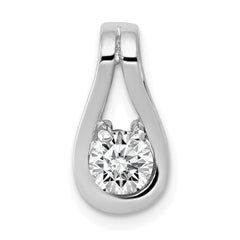 14K White Gold A Diamond pendant