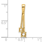14k Diamond Two Stone Pendant Mounting (No Stone Included)
