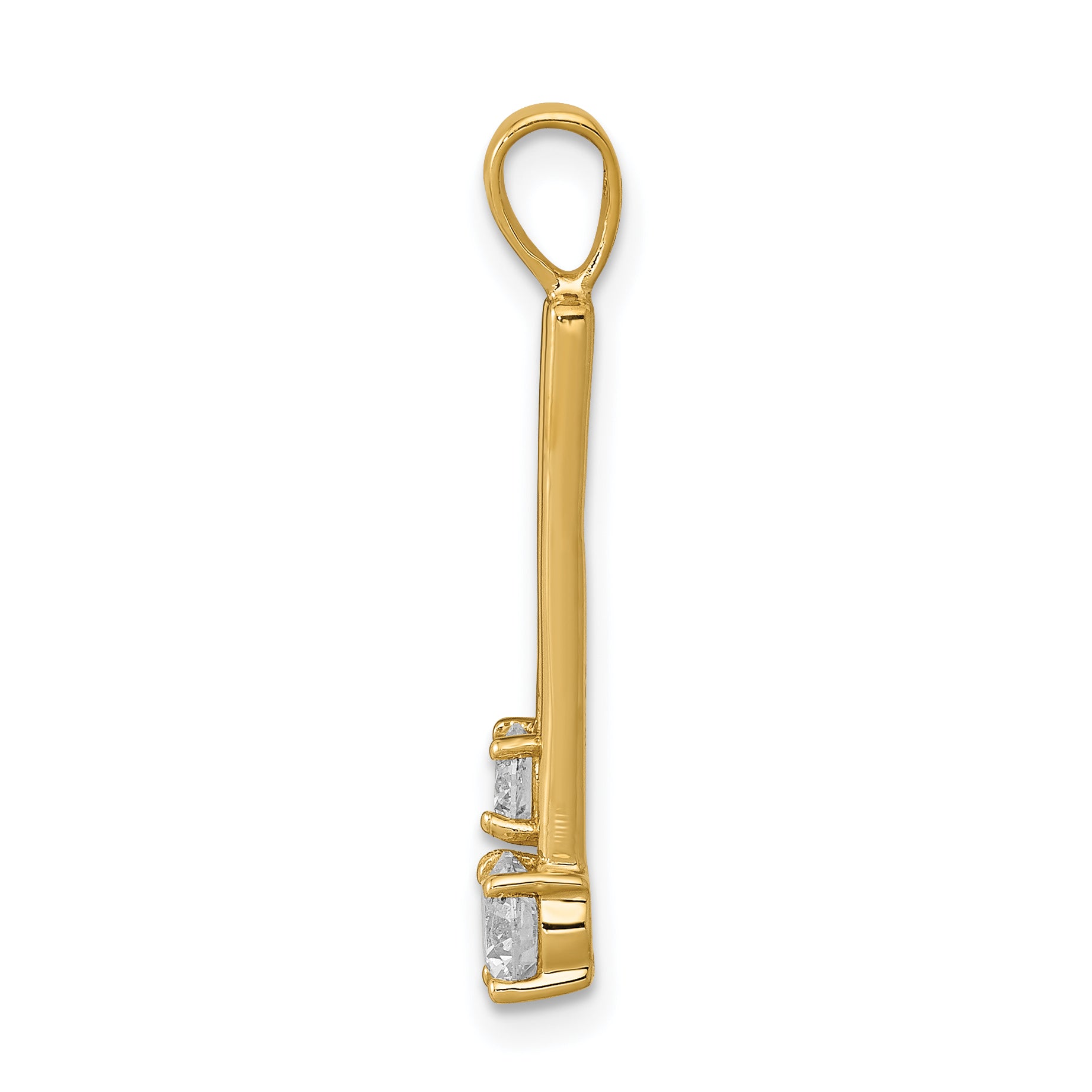 14K AA Diamond Two Stone Pendant Secondary image