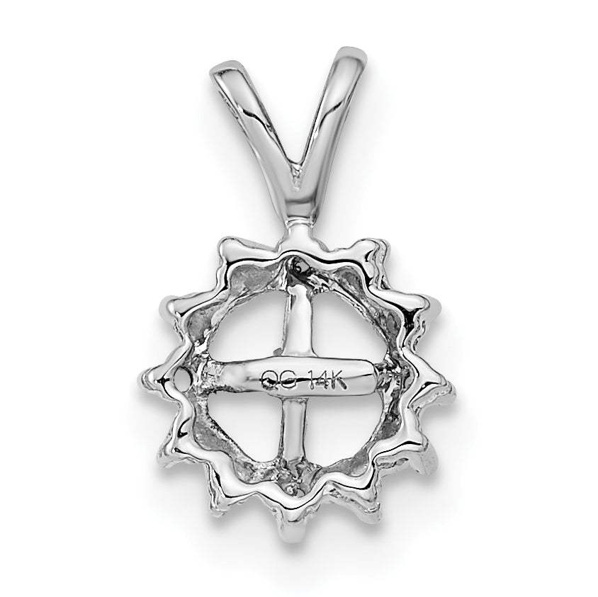 14k White Gold Pearl Pendant Mounting (No Stone Included)