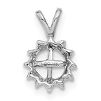 14k White Gold Pearl Pendant Mounting (No Stone Included)
