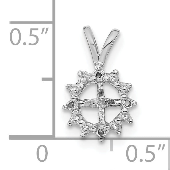 14k White Gold Pearl Pendant Mounting (No Stone Included)