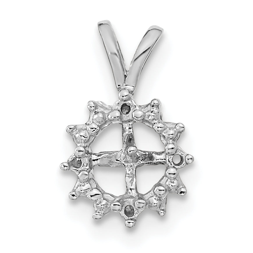 14k White Gold Pearl Pendant Mounting (No Stone Included) Secondary image