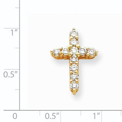 14K AA Diamond Cross Pendant