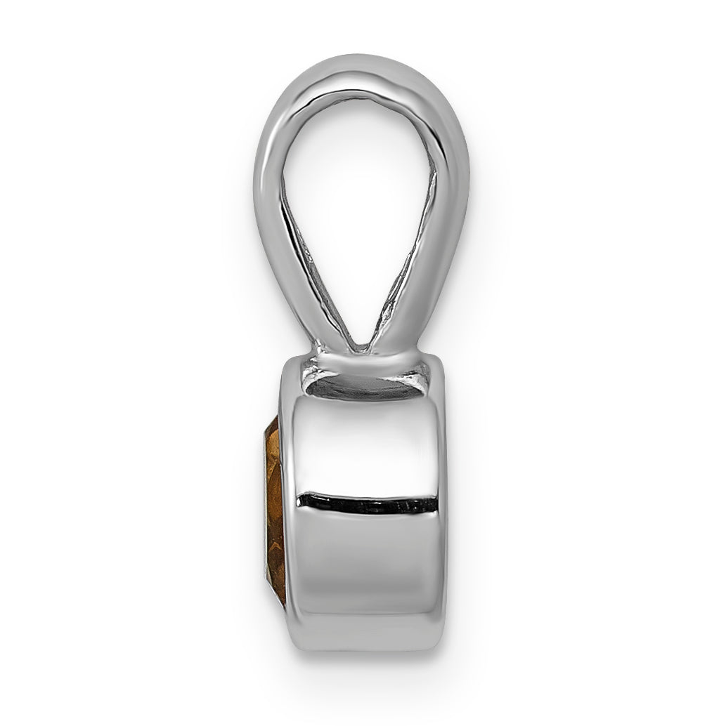 14K White Gold .40 Citrine Pendant Secondary image