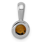 14K White Gold .40 Citrine Pendant
