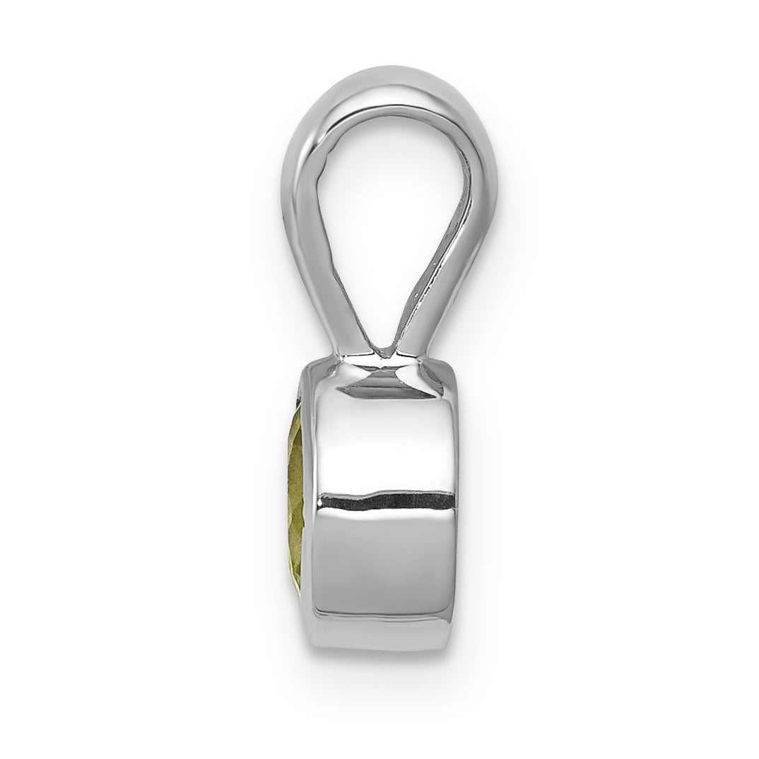 14K White Gold .55 Peridot Pendant Secondary image