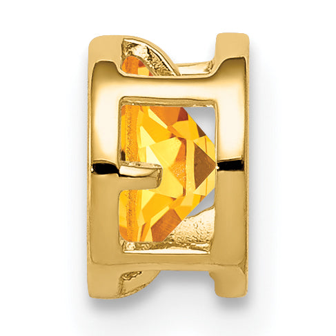14K 5mm Citrine bezel pendant Secondary image