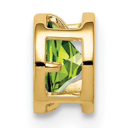 14K 5mm Peridot bezel pendant Secondary image