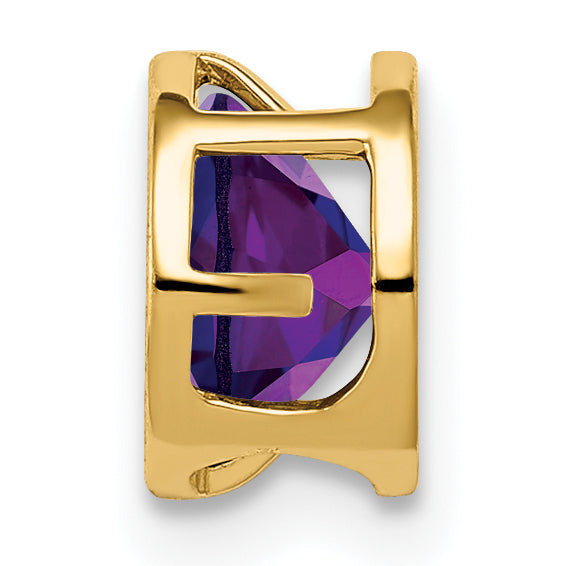 14K 6mm Amethyst bezel pendant Secondary image