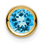 14k 6mm Blue Topaz bezel pendant