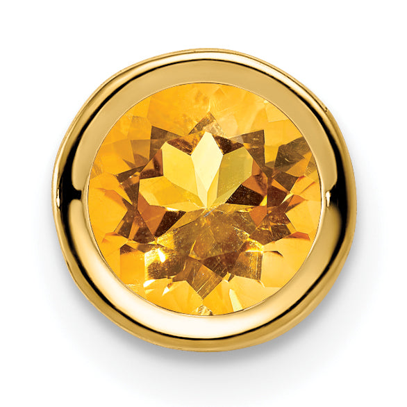 14k Citrine bezel pendant Main image