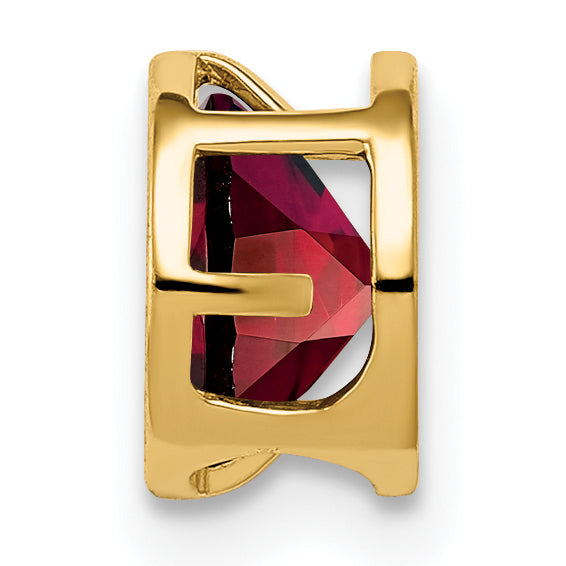 14K 6mm Garnet bezel pendant Secondary image