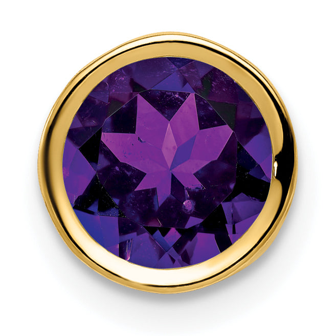 14k 7mm Amethyst bezel pendant Main image