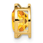 14K 7mm Citrine bezel pendant