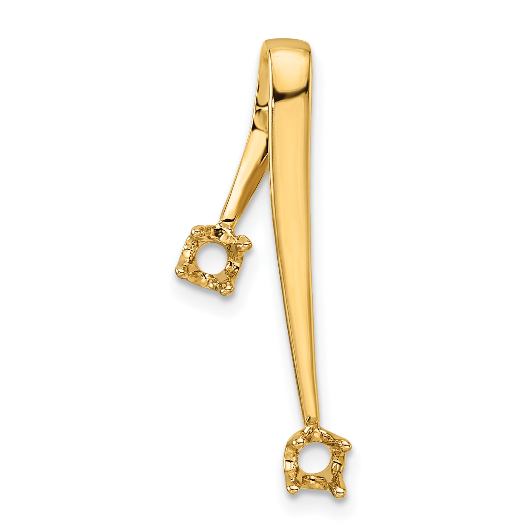 14k Holds 2-3.0mm Stone, Chain Slide Mounting Main image