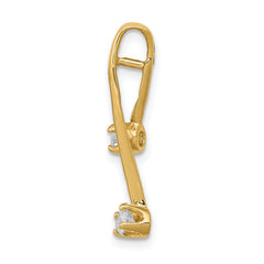 14K AA 2-3.0mm Diamond Chain Slide