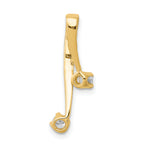 14K AA 2-3.0mm Diamond Chain Slide