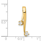14K AA 2-3.0mm Diamond Chain Slide