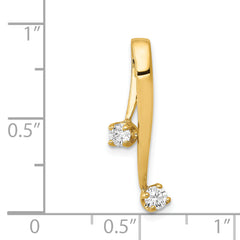 14K AA 2-3.0mm Diamond Chain Slide