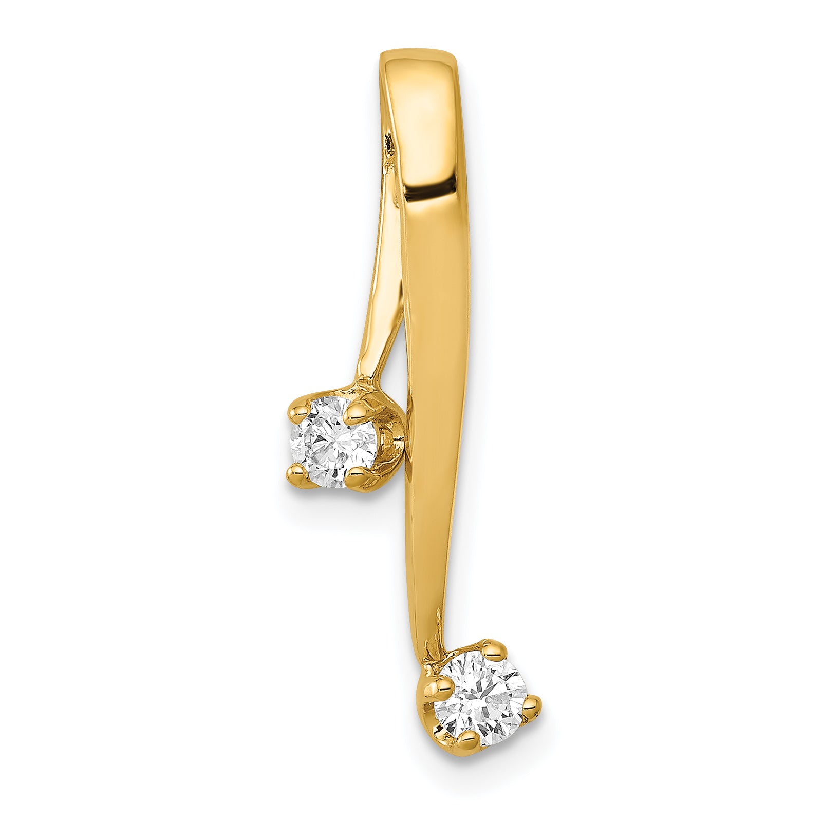 14k VS 2-3.0mm Diamond Chain Slide