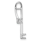 14k White Gold Holds 2-3.0mm Stone, Chain Slide Mounting (No Stone Included)