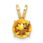 14k 6mm Citrine pendant