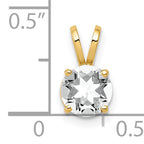 14K 6mm Cubic Zirconia pendant
