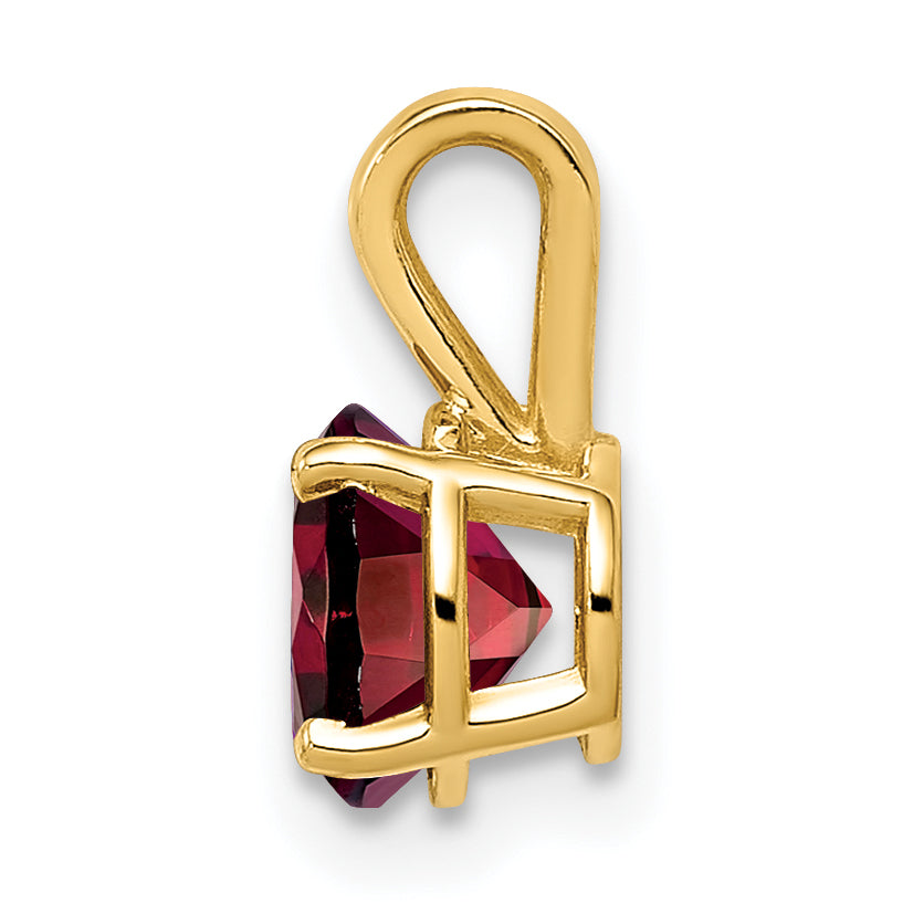 14K Garnet Diamond pendant Secondary image