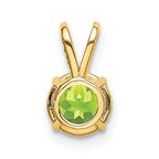14K 6mm Peridot pendant