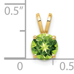 14K 6mm Peridot pendant