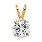 14k 7mm Cubic Zirconia pendant