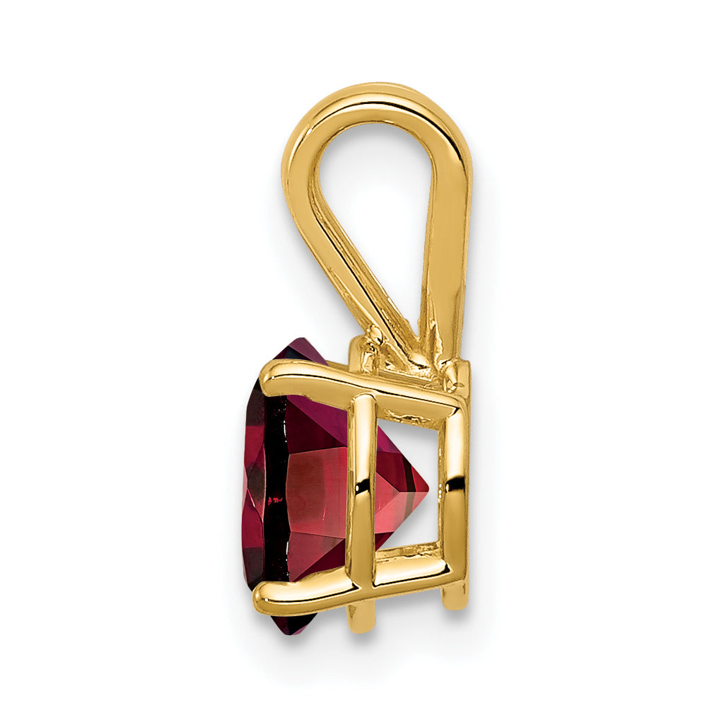 14K 7mm Garnet pendant Secondary image