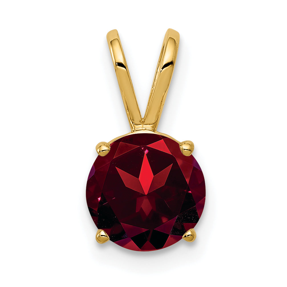 14k 7mm Garnet pendant Main image