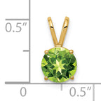 14K 7mm Peridot pendant