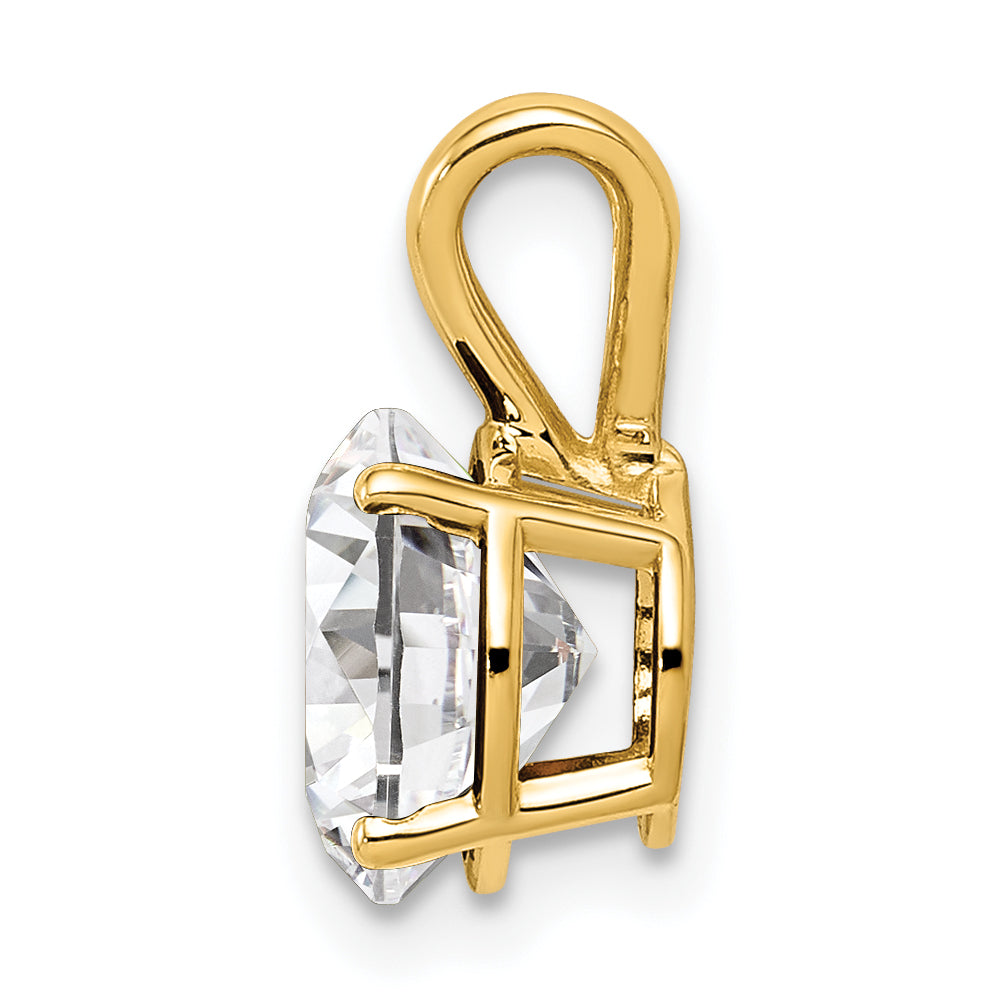 14K 8mm Cubic Zirconia pendant Secondary image