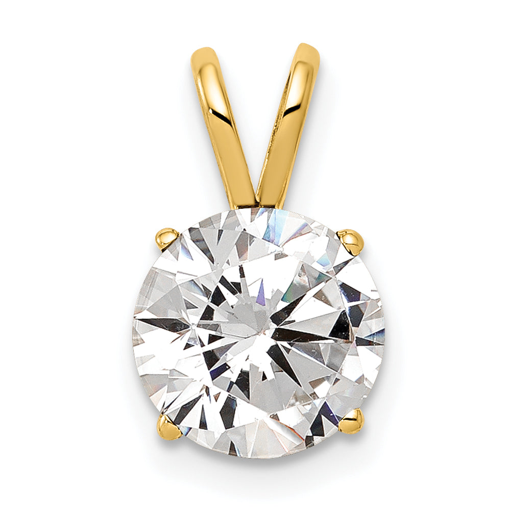 14k 8mm Cubic Zirconia pendant Main image